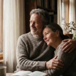 Senior couple reviewing estate planning and elder care documents.